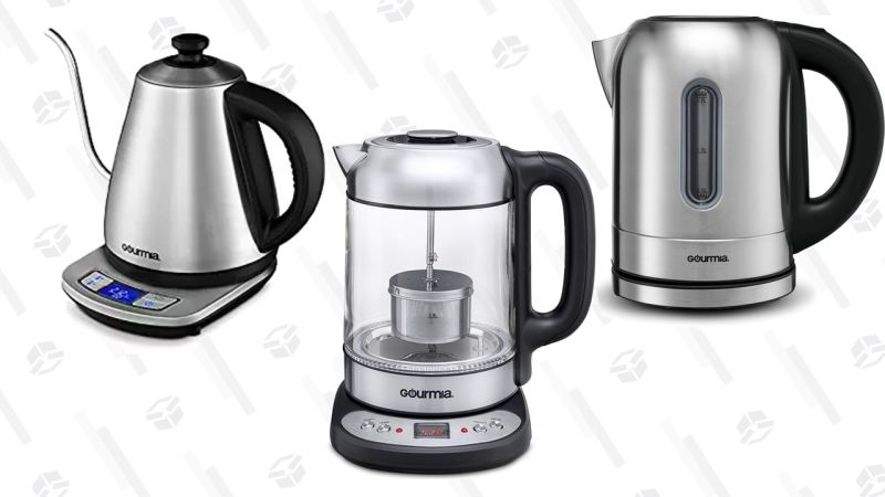 Tetera eléctrica con infusor de té Gourmia GDK290 | $37 | AmazonTetera eléctrica Gourmia GPK720 sin cables | $27 | AmazonTetera eléctrica GDK350 | $15 | Amazon